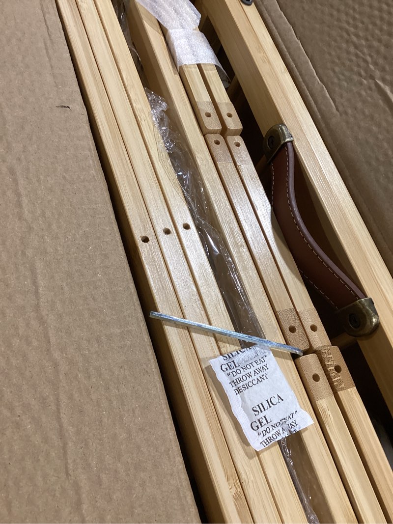 Condition photo showing Good Condition for efluky 2-pack bamboo under bed storage containers with wheels, under bed clothes storage basket with