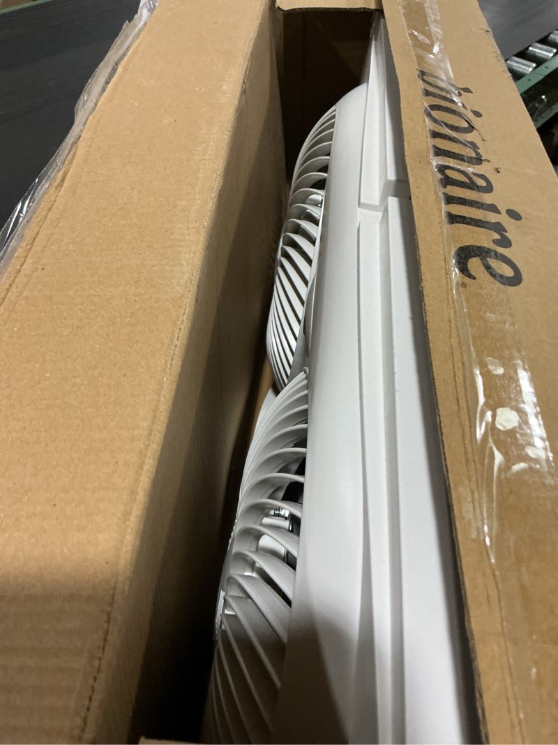 Condition photo showing Good Condition for bionaire window fan with reversible airflow blades – 3-speed settings, programmable thermostat, led display, remote control, fits 24–36" windows, no assembly required white 2 blades electronic control with lcd screen window fan