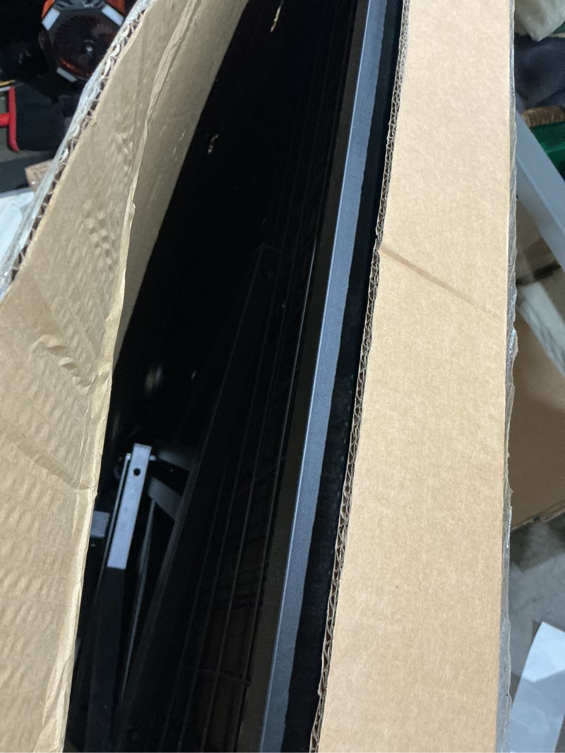 Condition photo showing As Is for 2 packs 3'x 6' two-double gridwall panel display racks with sturdy t-base, black grid wall panels display stand, display rack craft show, art display stand