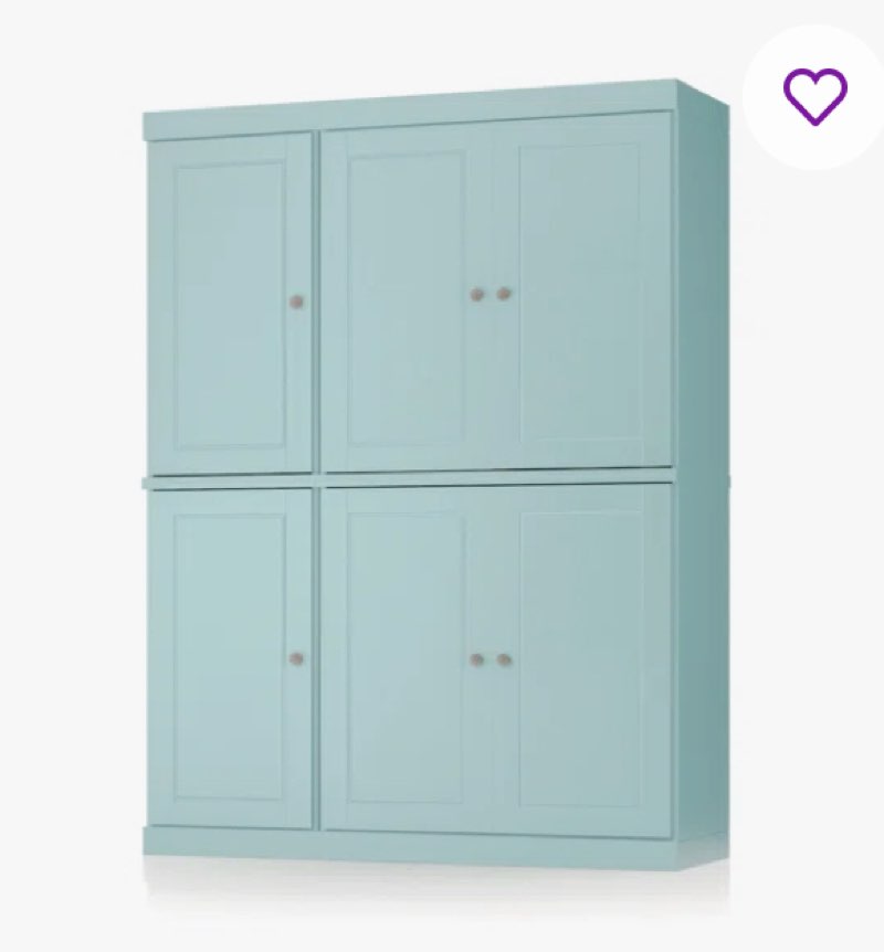 Incomplete box 1 only)Niculae 100% Solid Wood 48.5\" Pantry Cabinet with Solid Doors, 2-Drawers and Adjustable Shelves