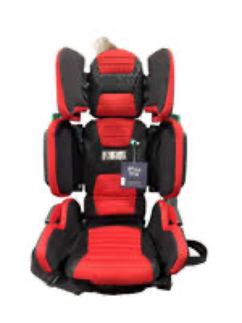 Open Box Hifold-Adjustable Kids High Back Booster Car Seat with Strap Racing RedOpen