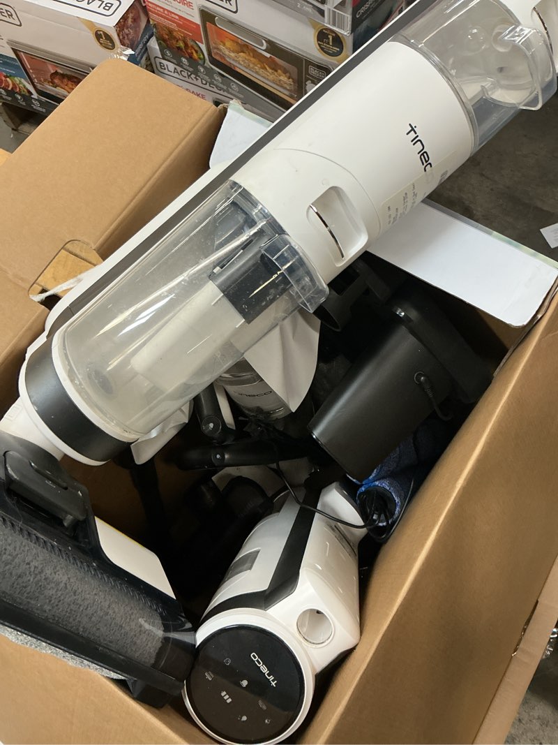 Condition photo showing As Is for tineco ifloor 3 breeze cordless wet dry vacuum / mop, multi-surface floor washer with led display