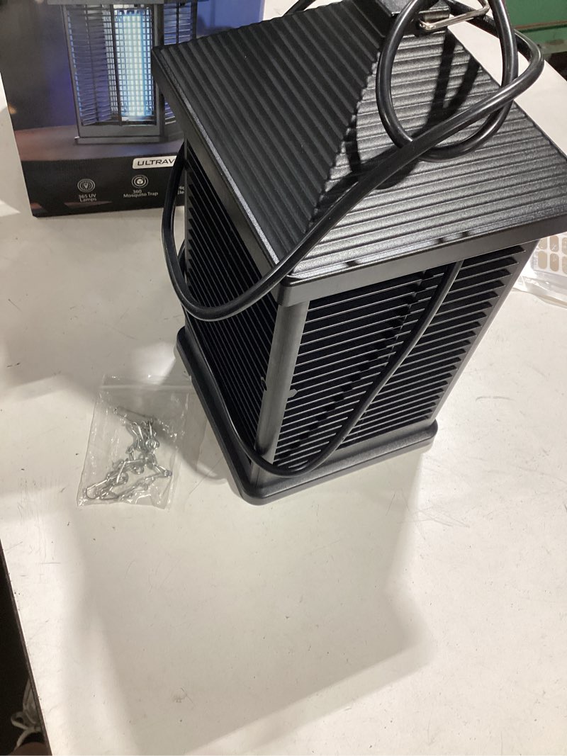 Condition photo showing Good Condition for untested bug zapper indoor & outdoor with auto smart light sensor, 4000v electric mosquito zapper, insect fly trapper, covers 2100sqft, ipx4 waterproof mosquito lamp for patio, garage, backyard, porch