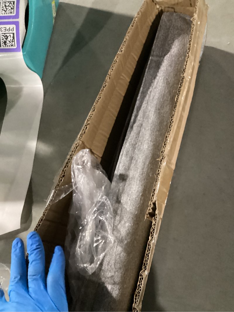 Condition photo showing As Is for Light Filtering Cordless Roman Shades for Indoor Windows & French Doors, 22 3/4" W × 60" H - Light Filtering - Grey Light Filtering - Grey 22 3/4" W × 60" H