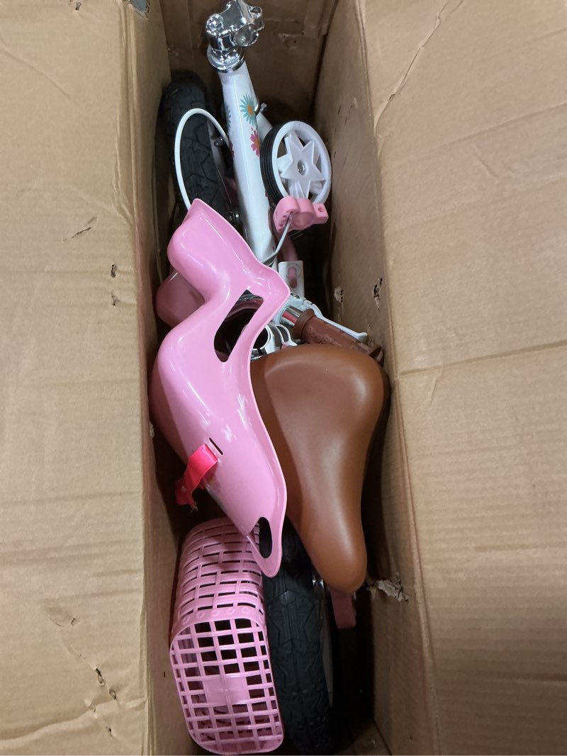 Condition photo showing Good Condition for JOYSTAR Little Daisy Kids Bike for Girls Boys Ages 2-7 Years, 12 14 16 Inch Girls Bikes with Doll Bike Seat & Streamers, Boys Bike with Flag & Number Plate, Multiple Colors