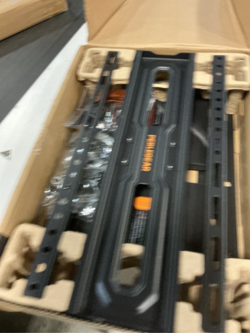 Condition photo showing Good Condition for Perlegear Full Motion TV Wall Mount for 26-74 inch TVs, Height Adjustable TV Mount, Pre-Assembled Wall Mount TV Bracket with Tool-Free Tilt, Swivel, Fits 16” Studs, 99 lbs, Max VESA 400x400mm, PGMF21 26-74 Inch Full Motion TV Wall Mount