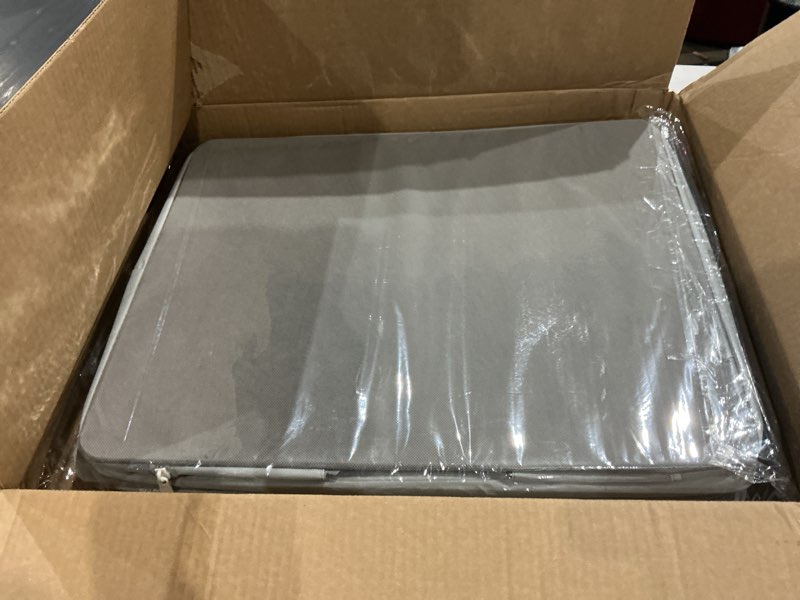Condition photo showing Good Condition for clothes storage bins with metal frame foldable storage box clothes organizers storage containers for clothes sheets blankets books toys gifts and holiday decorations (66lx3 pack) 66l?19.7“x15.7"x13"? light gray