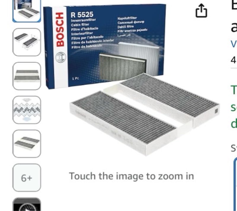No featured offers available Learn more  This item cannot be dispatched to your selected delivery location. Please choose a different delivery location.  See Similar Items Deliver to United States Add to List   Sponsored                   6+     Bosch R5525 - Cabin Filter activated-carbon Touch the image to zoom in Bosch R5525 - Cabin Filter activated-carbon