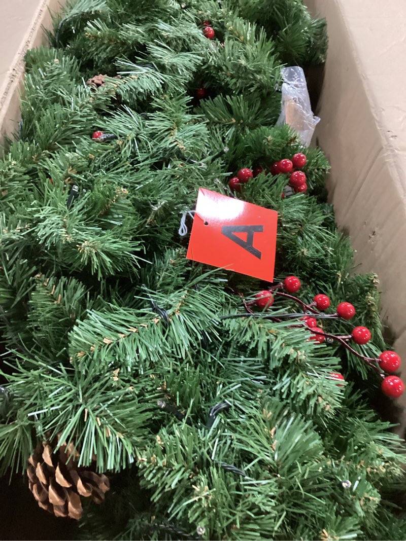 Condition photo showing Good Condition for Brightown 60 inch Christmas Wreath Outdoor Decoration, Large Artificial Wreath with Lights, 300LED, 