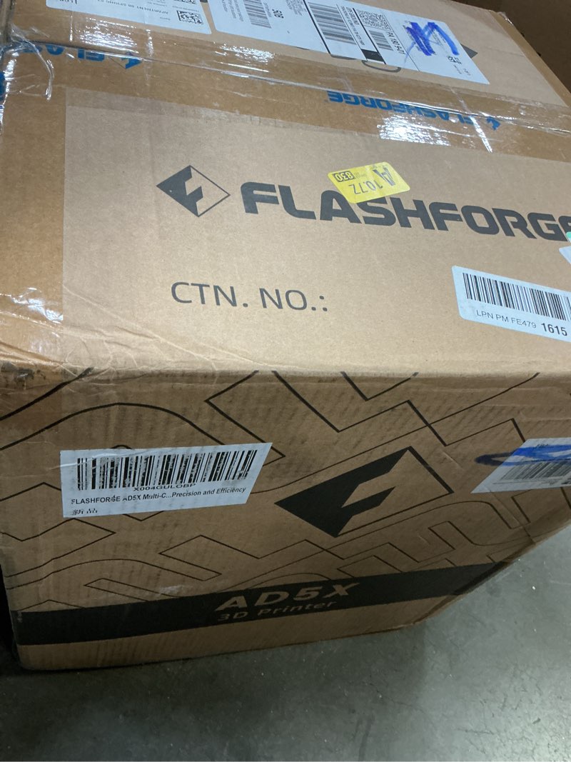 Condition photo showing Good Condition for flashforge ad5x multi-color 3d printer, corexy 600mm/s high-speed, 1-click auto leveling, 300°c direct drive extruder, 220x220x220mm build volume, ideal for precision and efficiency