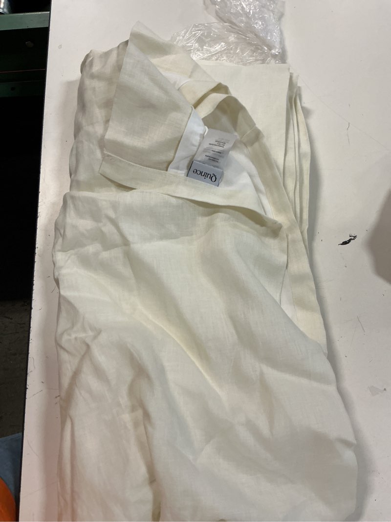 Condition photo showing New/Like New for quince european linen curtain - single panel only 1 ivory 48x96