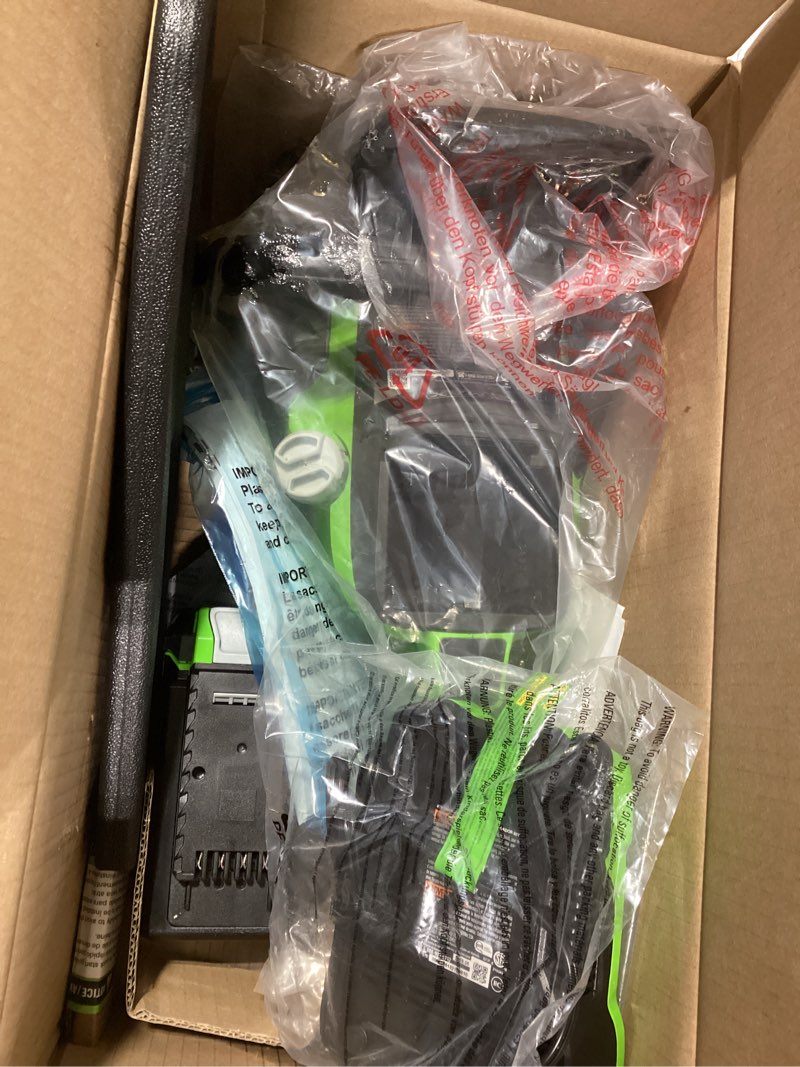 Condition photo showing Good Condition for Greenworks 40V 16" Brushless Cordless Chainsaw, 4.0Ah Battery and Charger Included 40V 16” (4.0Ah)