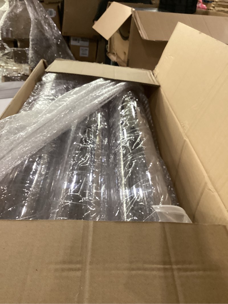 Condition photo showing New/Like New for sasylvia 6 sets dust collection clear pvc pipe 4 x 36 inches long rigid clear tube with rigid strap clamp heavy duty unbreakable plastic pipe stainless steel u bracket for dust collection