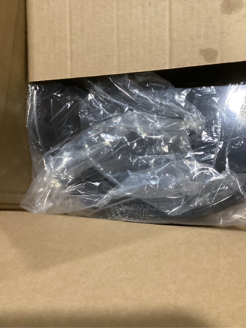 Condition photo showing As Is for CheckMate Heavyweight Plastic Round Catering Tray with High Edge, 14-Inch Diameter, Black (25-Count) 14"