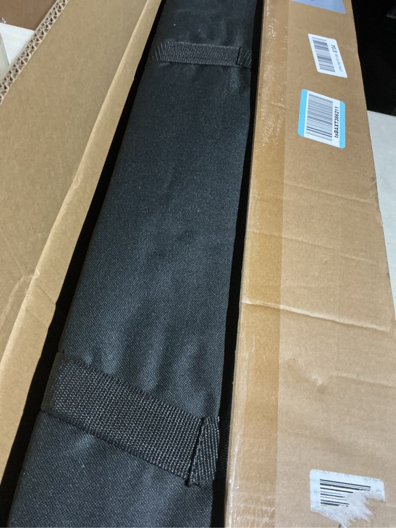 Condition photo showing As Is for fudesy 8x8 ft backdrop banner stand, heavy duty adjustable background stand kit with carrying bag, step and repeat photography frame stand for trade show display photo booth parties 8x8ft