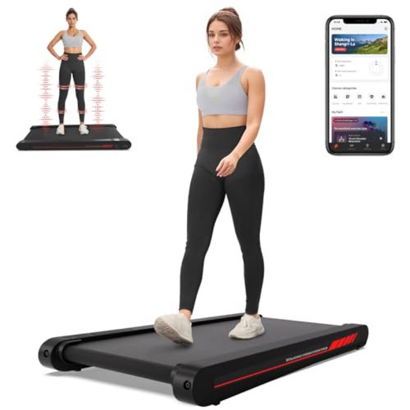 sperax walking vibration pad,under desk treadmills for home rm-01 - black/red
