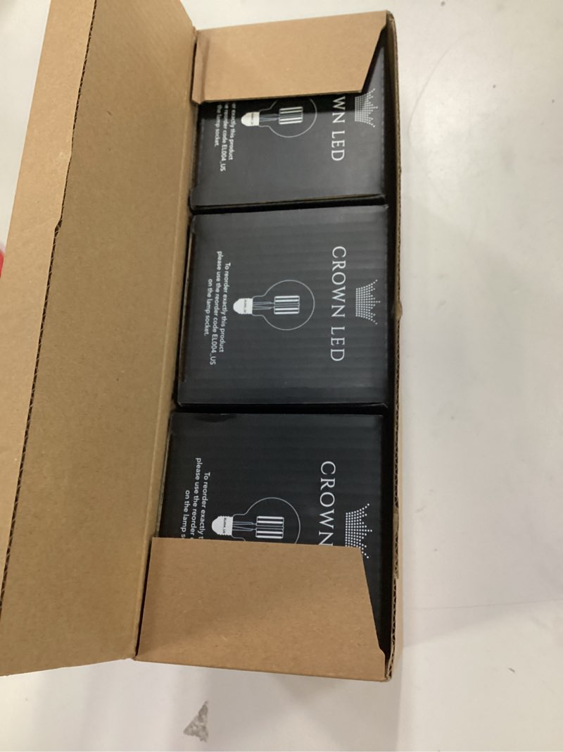 Condition photo showing Good Condition for crown led 230 v, 40 watt, el04 edison light bulb e26 base dimmable incandescent bulbs, 3 pack