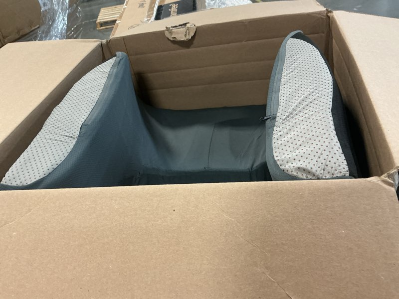 Condition photo showing As Is for Reading & Gaming Pillow, Extra Large Lap Pillow for Adults , Memory Foam Support for Reading, Work, Gaming (Switch/Steam Deck), Bed, Sofa - Removable Cover (Dark Gray)