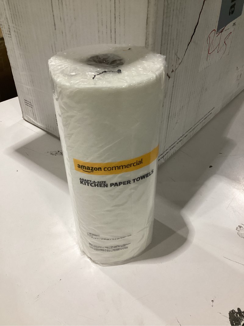 Condition photo showing New/Like New for AmazonCommercial 2-Ply White Adapt-a-Size Kitchen Paper Towels (SOFI-056) | Bulk | Adapt-a-size | Individually Wrapped | FSC Certified |140 Towels per Roll (30 Rolls)(11 x 6 Sheet) 1 pack (30 count) Adapt-A-Size
