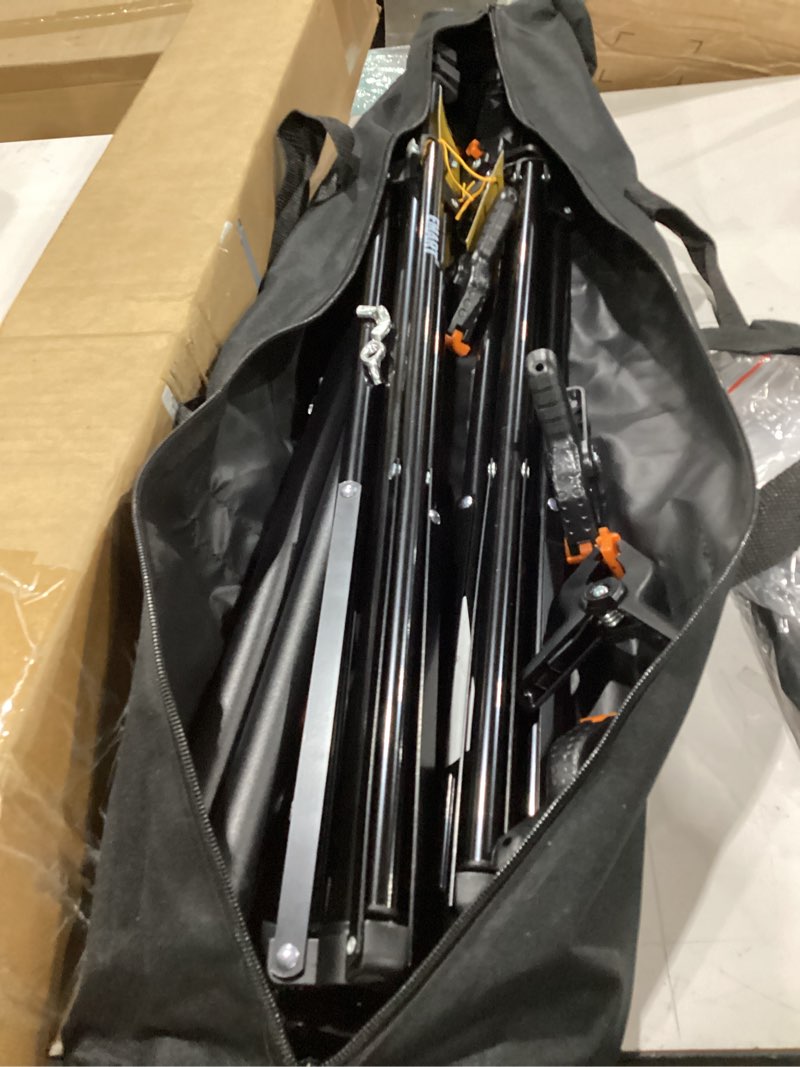 Condition photo showing Good Condition for emart 8.5 x 10 ft backdrop support system, professional photography lighting kit with 50w led blub, 6 * 9ft backdrop *3, reflector,umbrellas&softbox lighting kit for studio, portrait, video shooting 8.5 x 10ft system 6x9ft backdrop*3(black, white, green)
