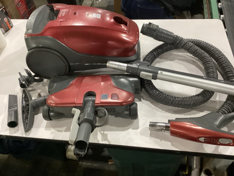 Condition photo showing As Is for *Not Tested* Kenmore 81414 Bagged Canister Vacuum Cleaning Tools, 400 Series + Telescoping Wand, Red Kenmore 400 Series + Telescoping Wand