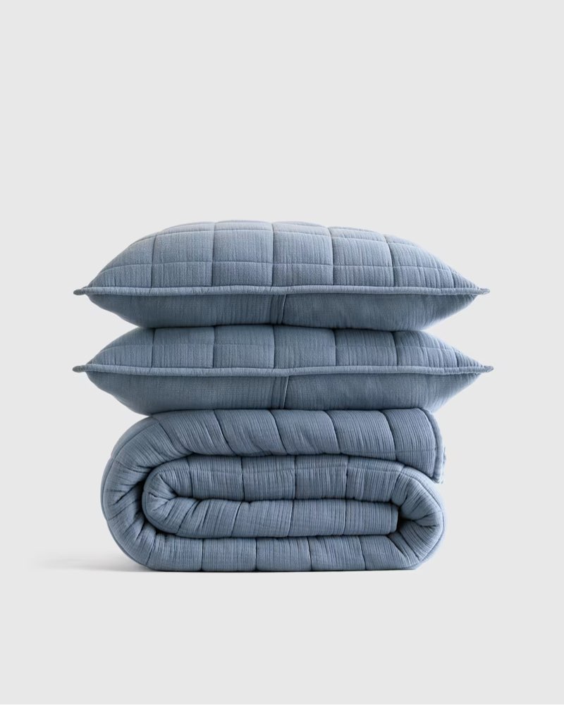 organic cotton gauze box quilt set