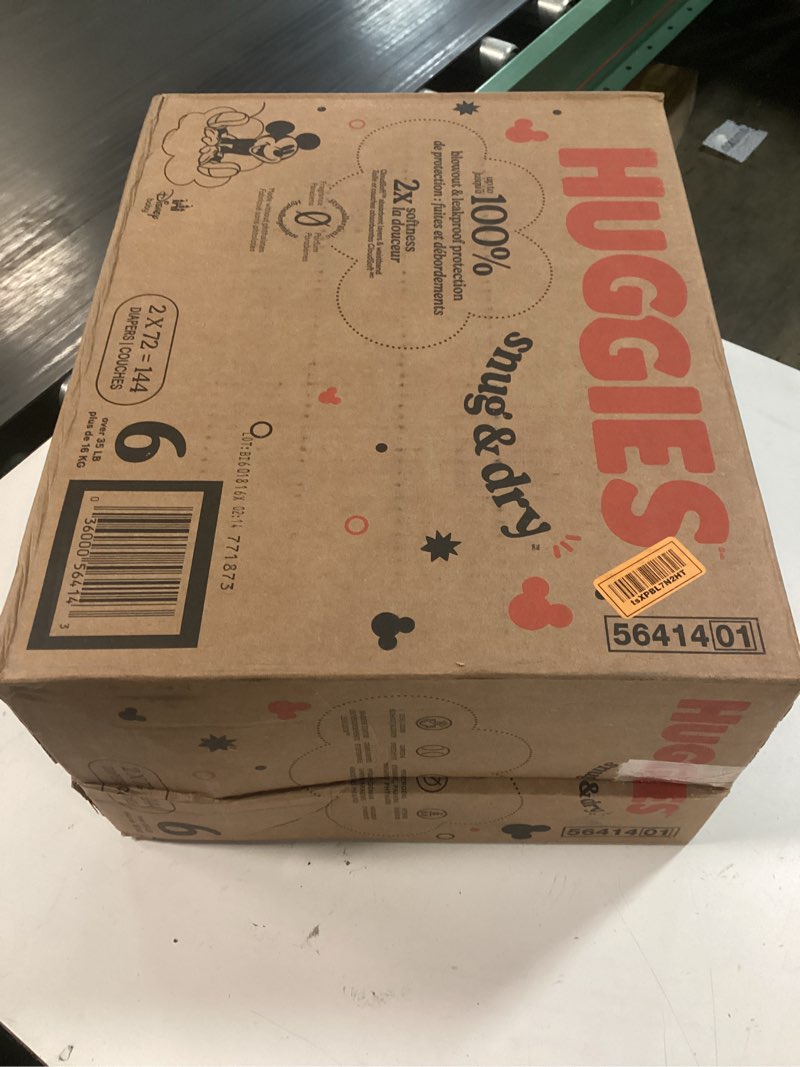 Condition photo showing New/Like New for huggies snug & dry disposable diapers - econ+ pack - size 6 - 144ct
