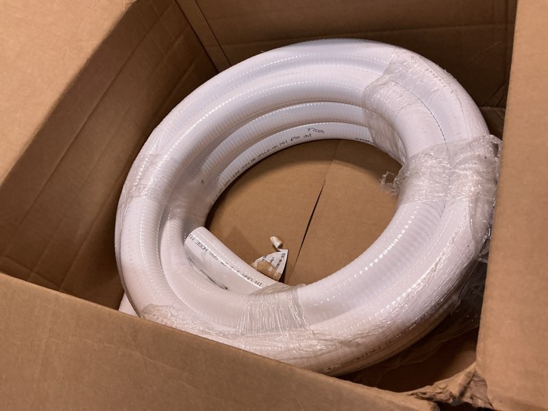 Condition photo showing As Is for sealproof 1.5" dia flexible pvc pipe, swimming pool and spa hose tubing, schedule 40, pump filtration, made in usa, 1-1/2-inch, 25 ft, white 1-1/2" dia 25-ft