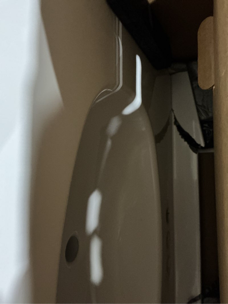 Condition photo showing As Is for project source cultured marble vanity tops 31-in x 22-in white cultured marble integral single sink 3-hole bathroom vanity top