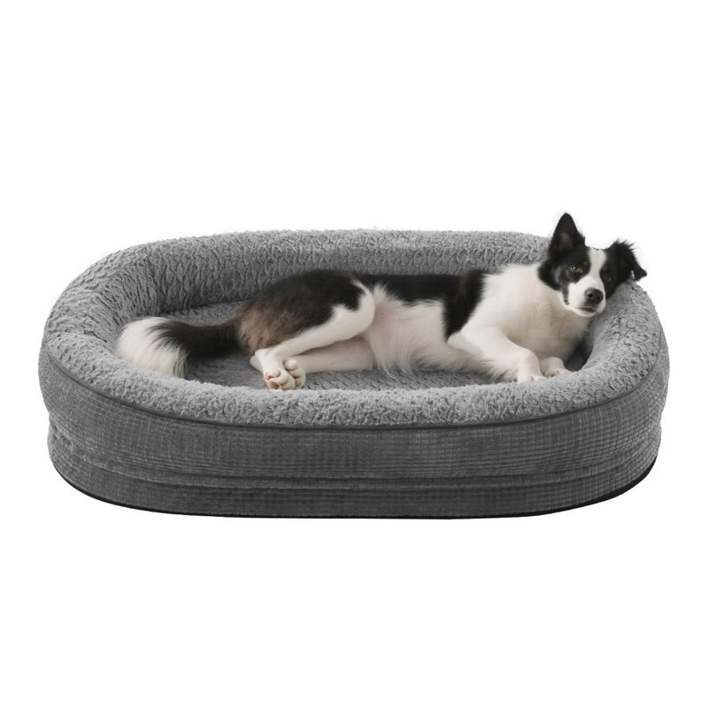 JOEJOY Orthopedic Dog Bed for Large Dogs, Washable Memory Foam with Waterproof Liner & Bolster