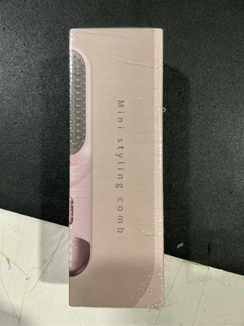 Condition photo showing New/Like New for go brush pro for short hair 2026 hair straightener brush 300m negative ions,portable cordless straightening comb for women,fast heating 4 temps for frizz-free smooth hair travel gift light pink