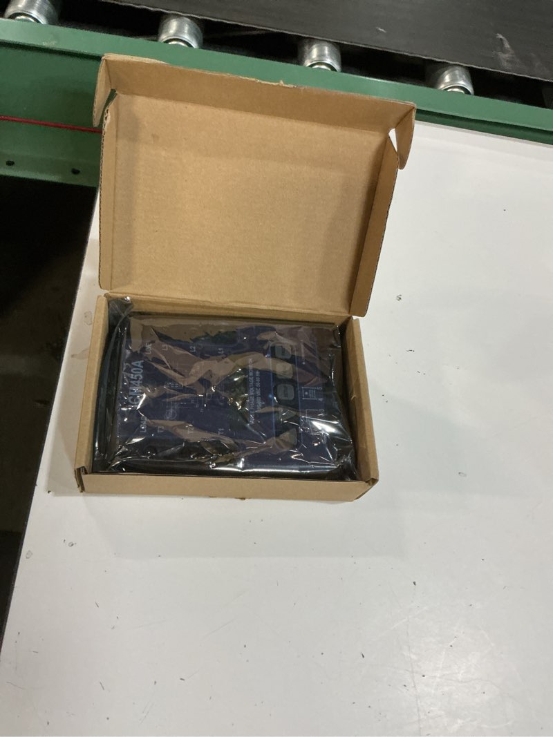 Condition photo showing New/Like New for modle450a 3-phase voltage monitor with backlit lcd, 190-600v ac, 25-fault memory, programmable relay, replacement for icm450a, eac-800, pfm-2000