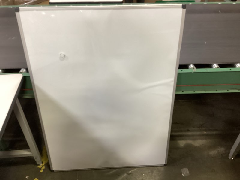 Condition photo showing As Is for Amazon Basics Magnetic Whiteboard/Dry Erase Board, 36 x 48-inch, Aluminum Frame, Silver/White Silver/White 36 x 48-inch