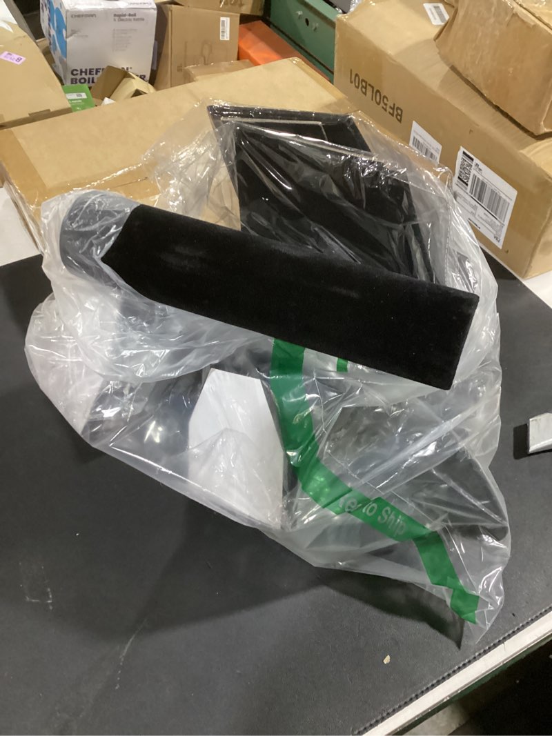 Condition photo showing As Is for juciasouul 10 Pcs Black Velvet Jewelry Display Sets, Necklace Display Stand Foldable Ring Holder Bracelet Holder T Shape Earring Stand Jewelry Stands and Displays for Home or Store Show Black-10