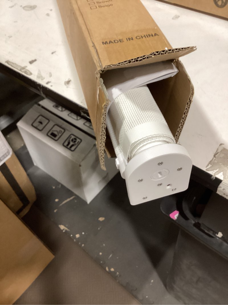 Condition photo showing Good Condition for one-hand operation retractable baby gates, 59 inch retractable gate with reinforced strip design to prevent crawling through, 5 ft retractable dog gate for stairs, doorways, hallways white 34" tall x 59" wide