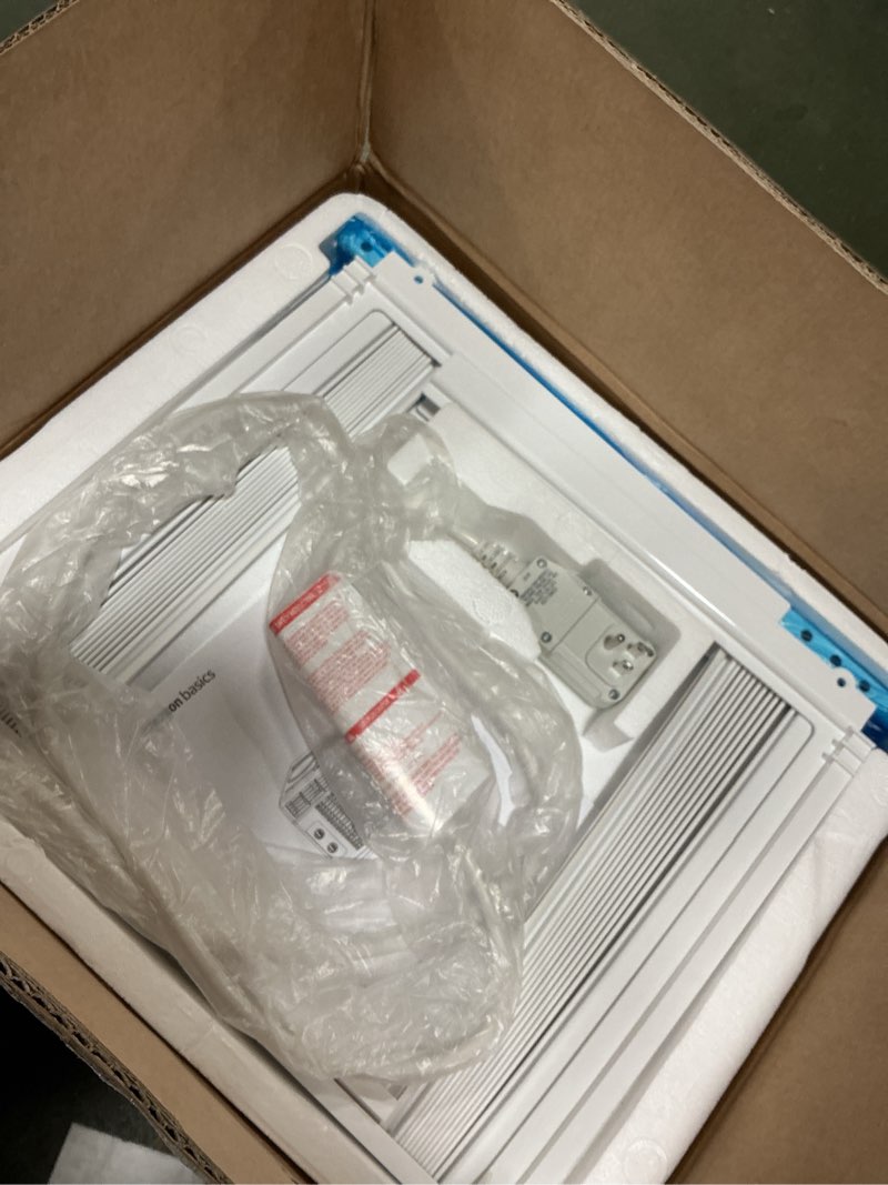 Condition photo showing Good Condition for Amazon Basics 5000-BTU Small Window Air Conditioner, Up to 150 Sqf, Window AC Units with Cool and Fan Functions, Washable Filter, Adjustable Window Kit, Intuitive Mechanical Controls, White White 5000 BTU