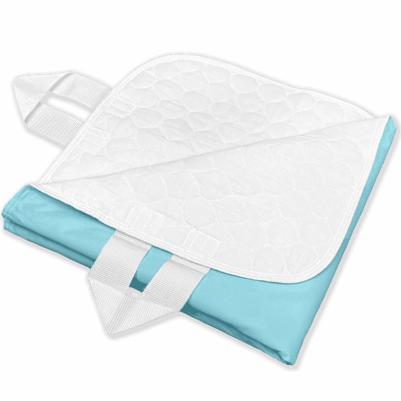 rms ultra soft 4-layer washable and reusable incontinence bed pads, 34"x36" with four handles  