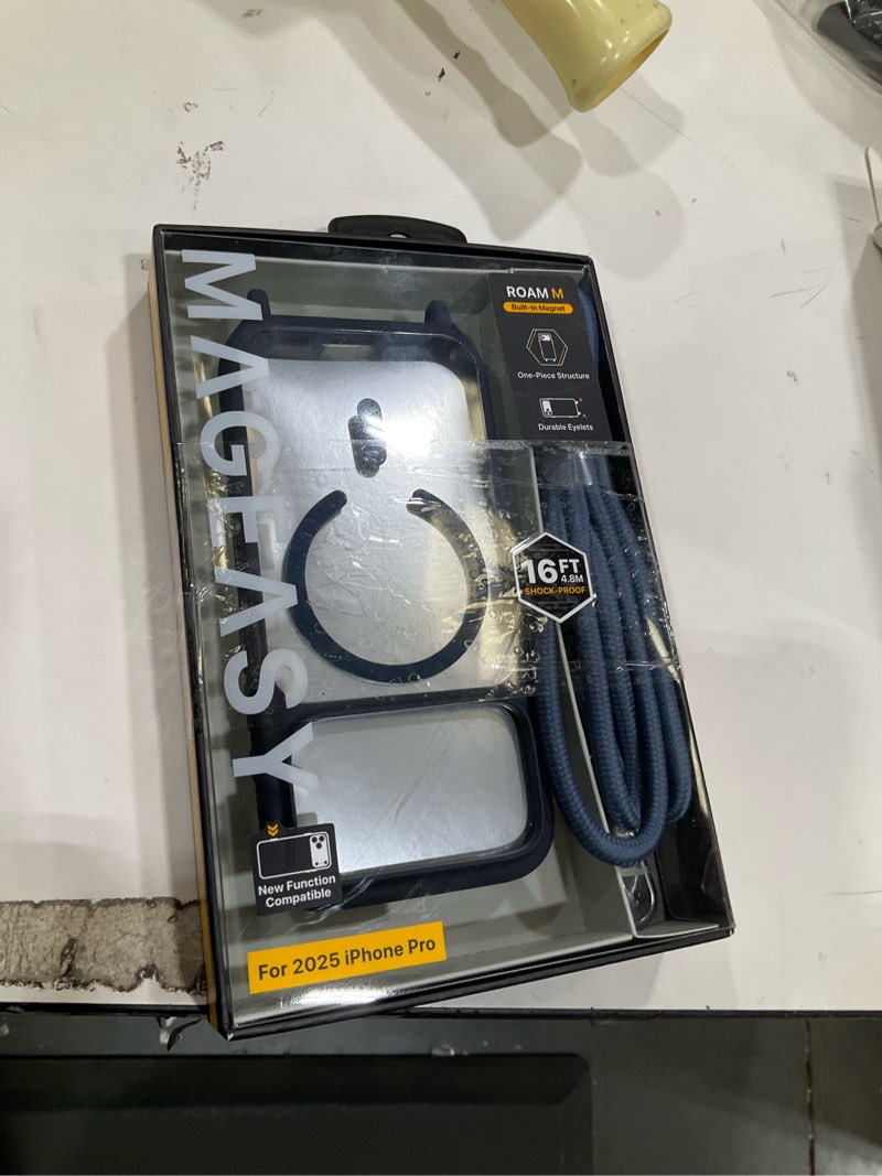 Condition photo showing Good Condition for mageasy compatible with iphone 17 pro 6.3" case with crossbody strap - 16ft drop protection, compatible with magsafe | roam m (midnight) 6.3" iphone 17 pro midnight