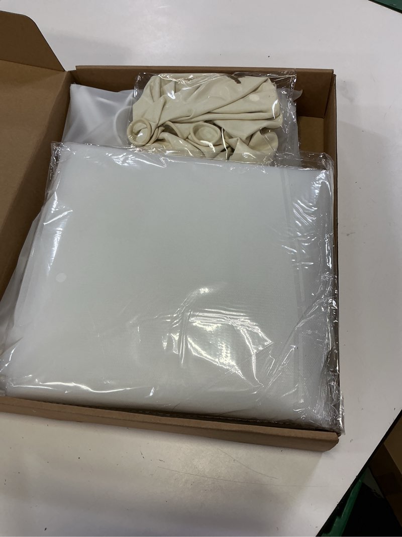 Condition photo showing Good Condition for soulchen 6 sets first communion decorations balloon with box first holy communion baptism table centerpieces decor 24'' tulle tutu balloons with stand for christening baby shower religious party decor