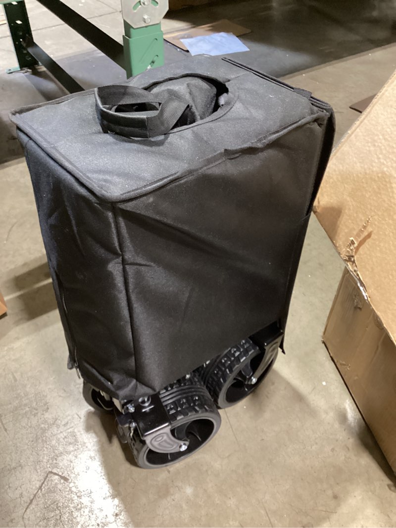 Condition photo showing Good Condition for 300l extra large wagons carts foldable, 560lbs heavy duty collapsible beach wagon 48" long with big all-terrain wheels, utility folding cart for camping, grocery, sports, garden, black