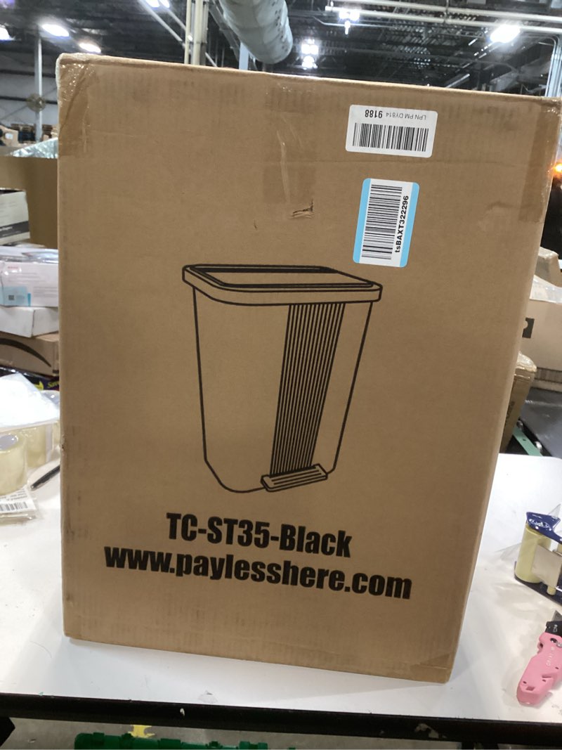 Condition photo showing New/Like New for FDW Step-On Trash Can with Lid 13 Gallon 50 Liter Capacity for Kitchen Garbage Can Silent Slow Descent Lid with Foot Pedal and Shockproof Design for Home Living Room Bedroom Office Use