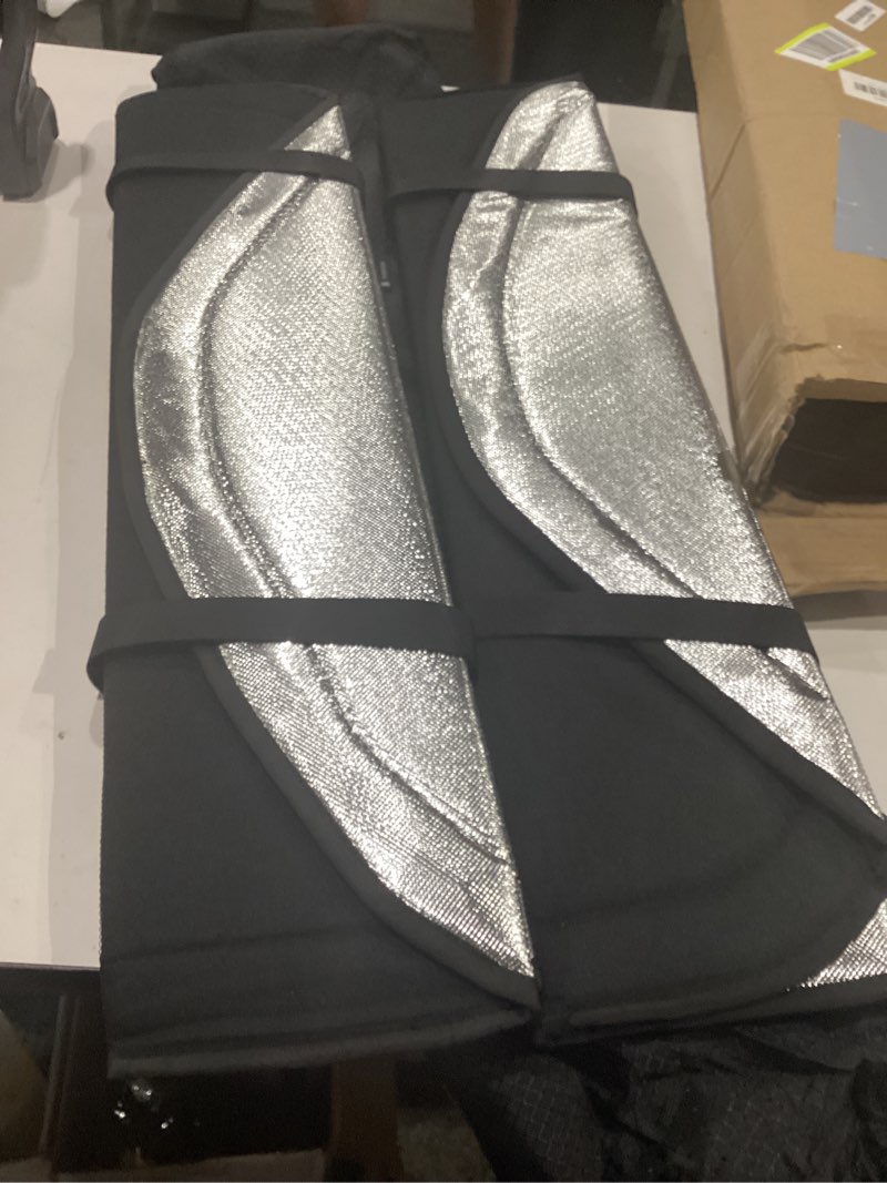 Condition photo showing Good Condition for rear door window covers(pair) for mercedes-benz sprinter 2019-2026(full metal frame), magnetic insulated blackout sunshade, xpe foam core & aluminum oxford reflective,silvershield