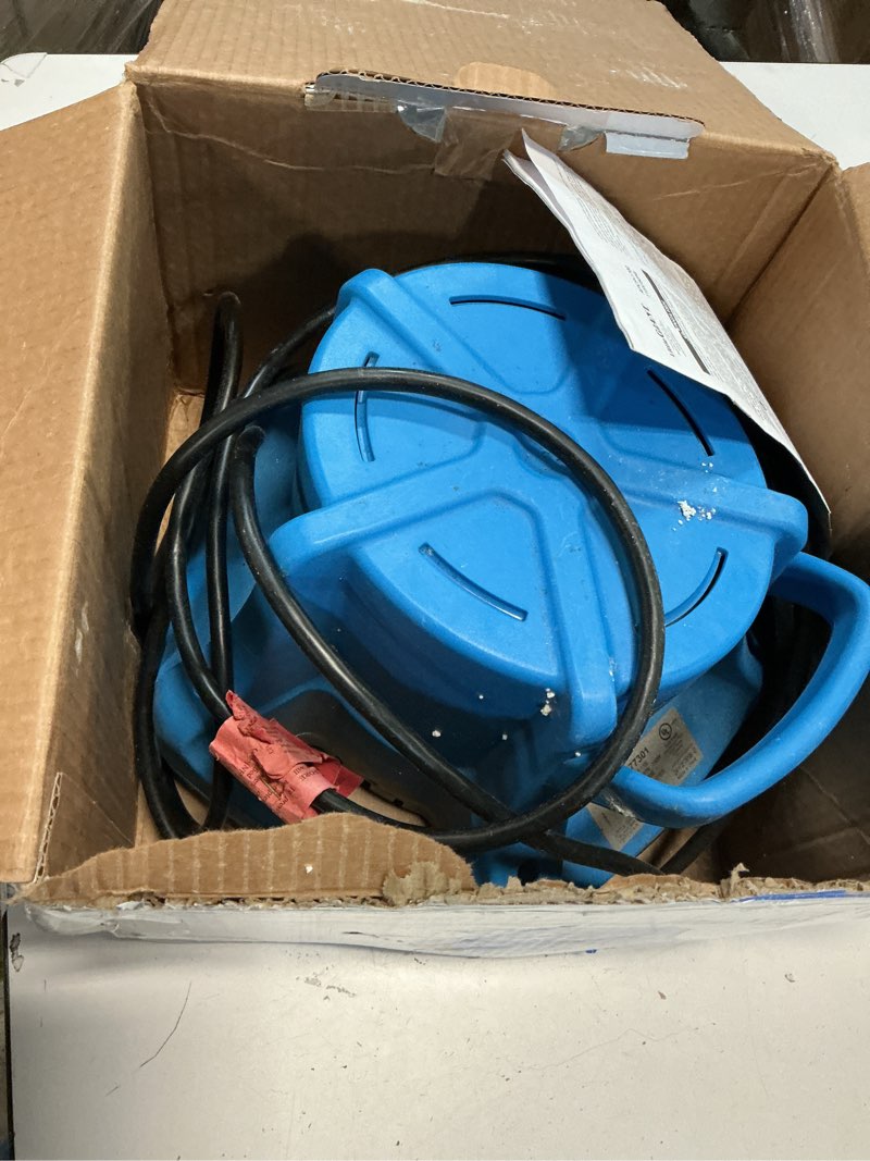 Condition photo showing As Is for Little Giant APCP-1700 115-Volt, 1/3 HP, 1745 GPH, Automatic, Submersible, Swimming Pool Cover Pump with 25-Ft. Cord, Light Blue, 577301