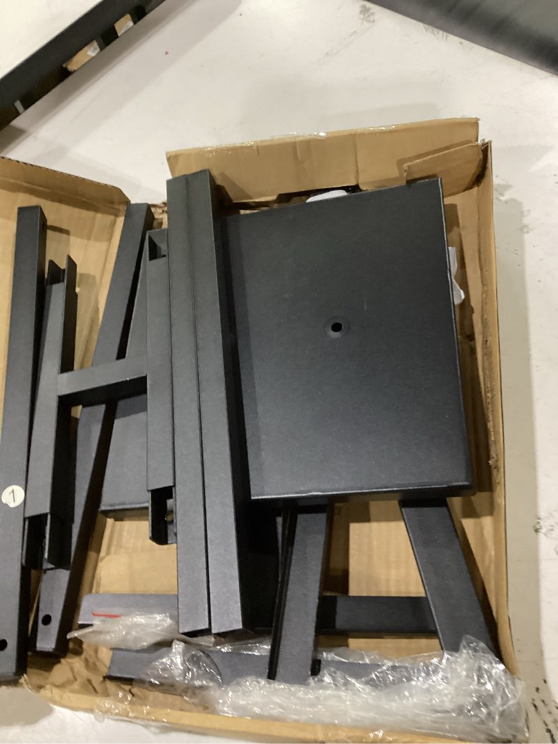 Condition photo showing Good Condition for oncemore heavy duty sign stand, floor poster board stand, adjustable metal sign holder height up to 60 inches and 180° rotation display standing pedestal for board & foam, black