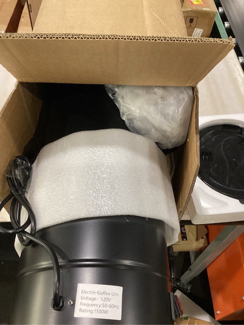 Condition photo showing Good Condition for garvee 18 l/120 cups coffee urn- 4.8 gal double wall commerical coffee maker for buffet catering wedding gathering,large capacity hot coffee dispenser,stainless steel hot water urn-black black 120 cups/18l