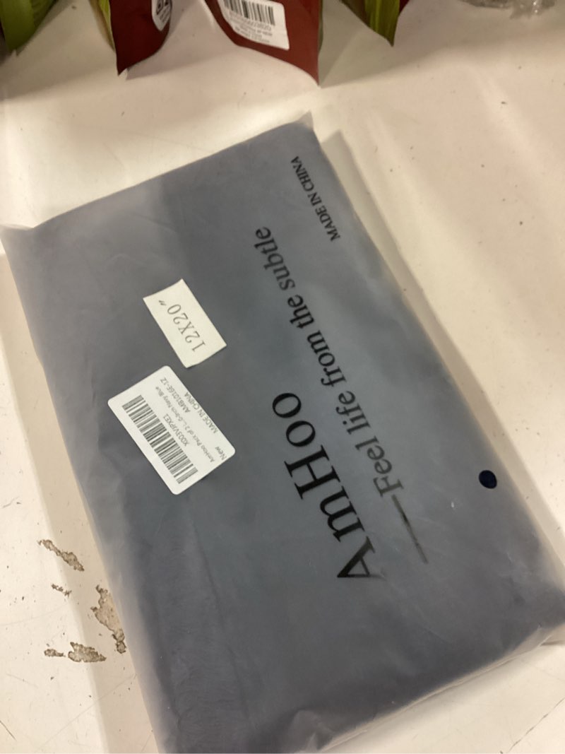 Condition photo showing New/Like New for AmHoo Pack of 2 Linen Pillow Covers with Tassels Fringed Decorative Rustic Natural Throw Pillowcase Cushion for Couch Sofa Bedroom 12 x 20-Inch Navy Blue 20" x 12" (Pack of 2) Navy Blue