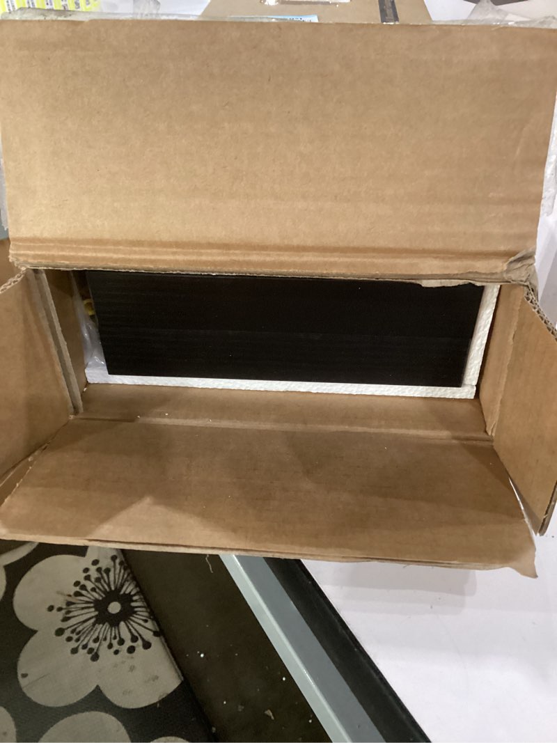 Condition photo showing Good Condition for bayka floating shelves for wall, 22.5 inches black wall shelves for bathroom, bedroom, living room, kitchen & book, hanging display decor organizer shelf with 22 lbs capacity a. black - universal classic style 22.5inches