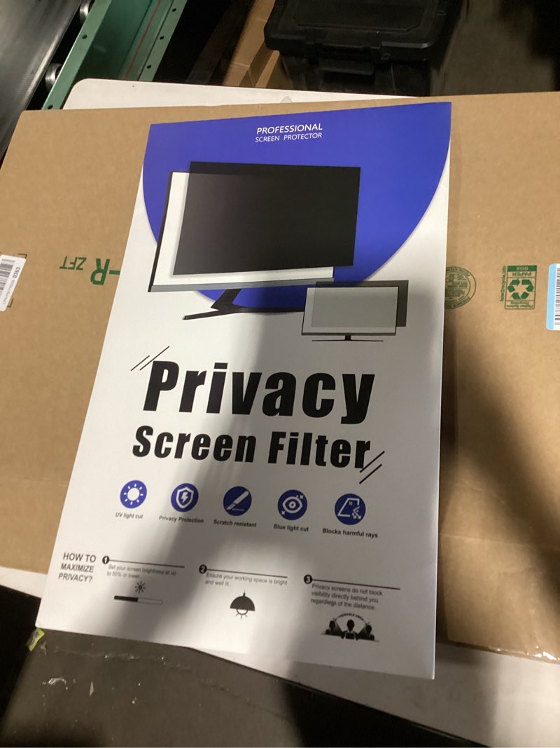 Condition photo showing Good Condition for [2-Pack] 27 Inch Privacy Screen for Computer Monitor 16:9 Aspect Ratio, Eye Protection Anti Blue Light Glare Shield, 27inch Removable Black Blackout Anti Spy Desktop Security Private Filter 27''(16:9)