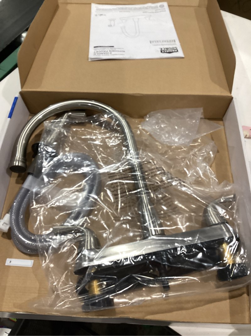 project source ?everfield stainless steel 2-handle high-arc kitchen faucet