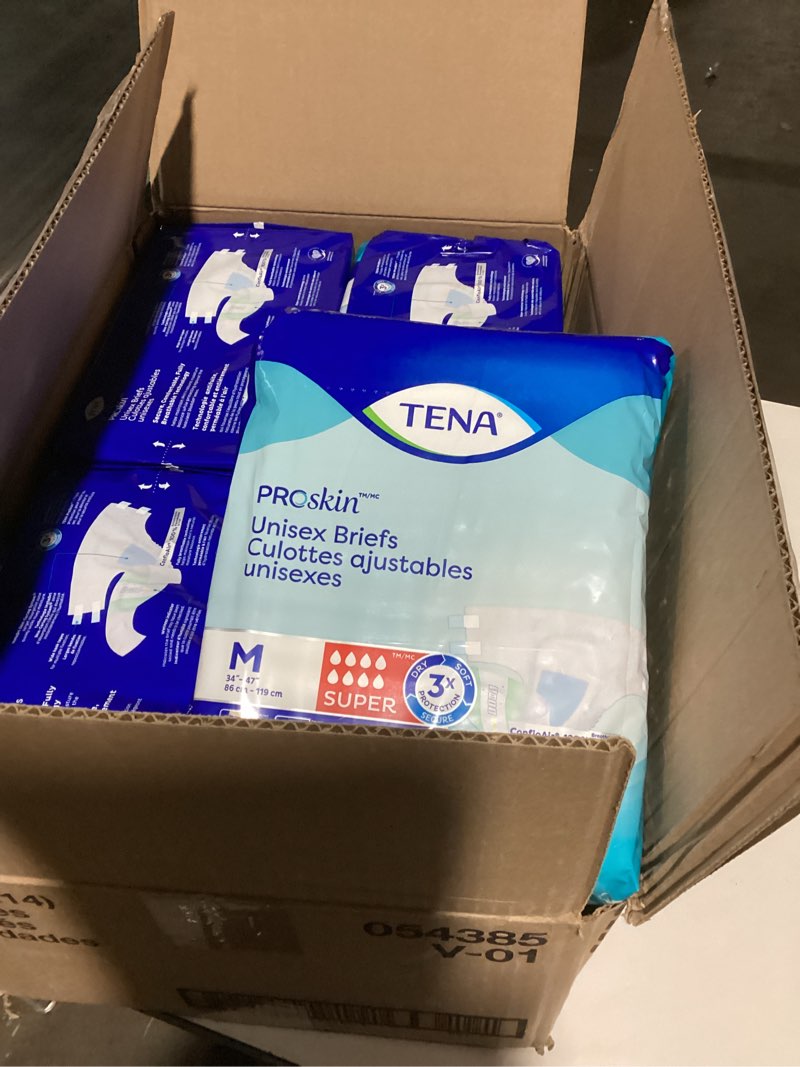 56ct (4 Packs) Tena Overnight Super Absorbent Disposable Underwear -Medium